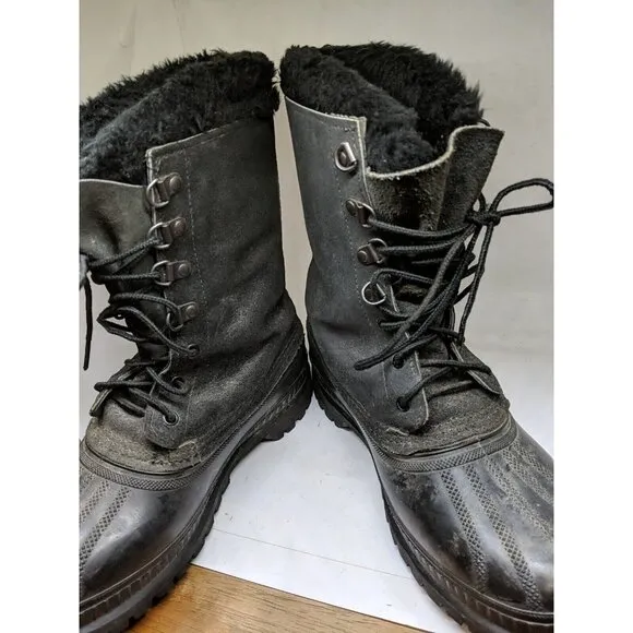Sorel Kaufman Classic Caribou Winter Snow Duck Boots Wool Lined Waterproof Sz 7