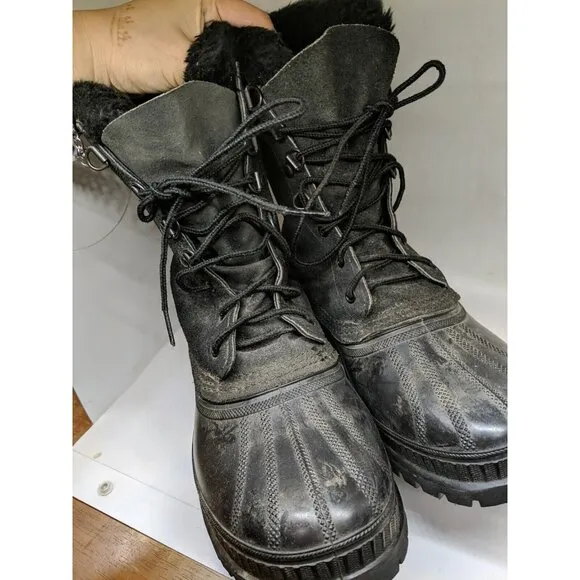 Sorel Kaufman Classic Caribou Winter Snow Duck Boots Wool Lined Waterproof Sz 7