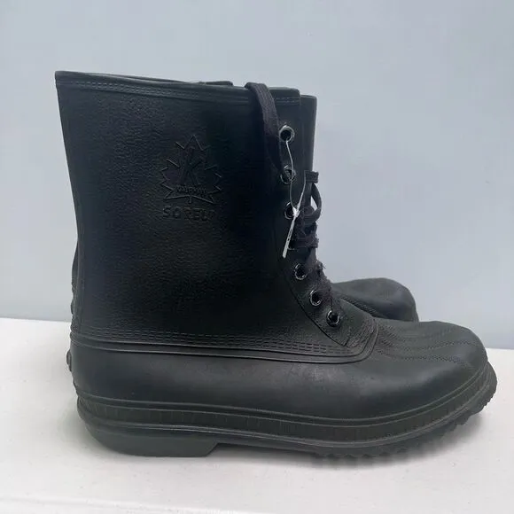 SOREL KAUFMAN Men's Size 12 Black Winter Insulated Rubber Boots