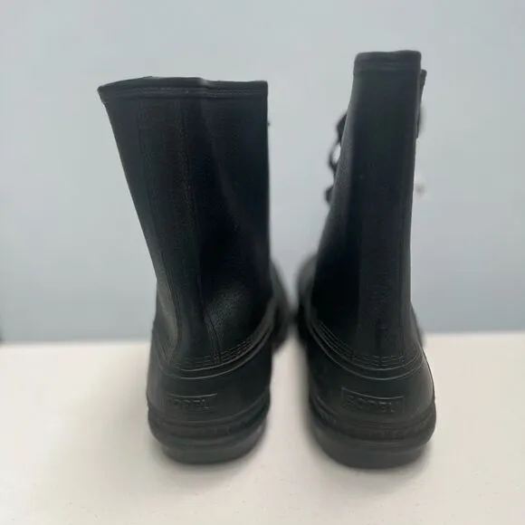 SOREL KAUFMAN Men's Size 12 Black Winter Insulated Rubber Boots