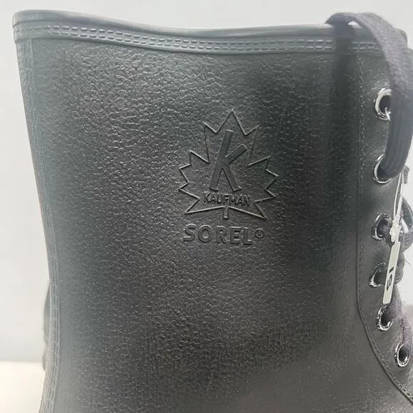 SOREL KAUFMAN Men's Size 12 Black Winter Insulated Rubber Boots