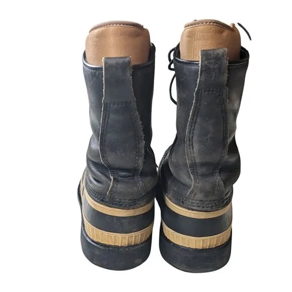 Sorel Kaufman Winter Boots Mens 8 Womens 10 Insulated Rubber Snow Lace Canada