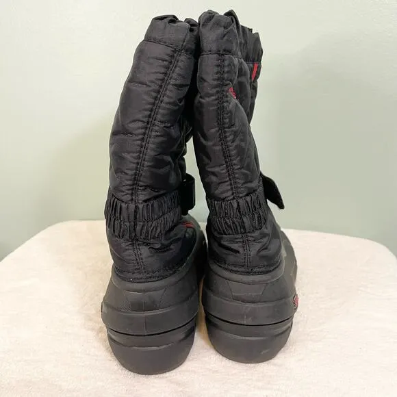 Sorel Kids Children Youth Black Lined Insulated Snow Winter Boots Size 4 NWT