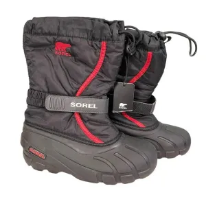 Sorel Kids Children Youth Black Lined Insulated Snow Winter Boots Size 4 NWT