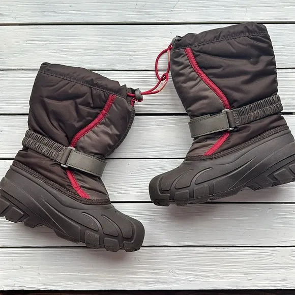 Sorel Kids Flurry Snow Boot Brown Red size 2