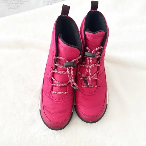 Sorel kids Whitney II Short Lace winter snow Boots in pink size 3