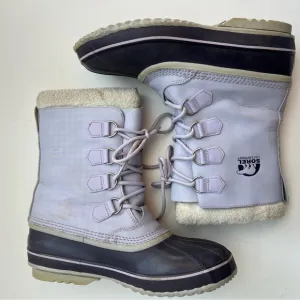 Sorel Lavendar Insulated Caribou Boots, Size 11