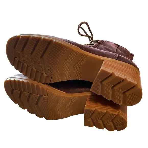 SOREL Leather CATE Boots Redwood Brown Lace Up Waterproof Size 8 NEW