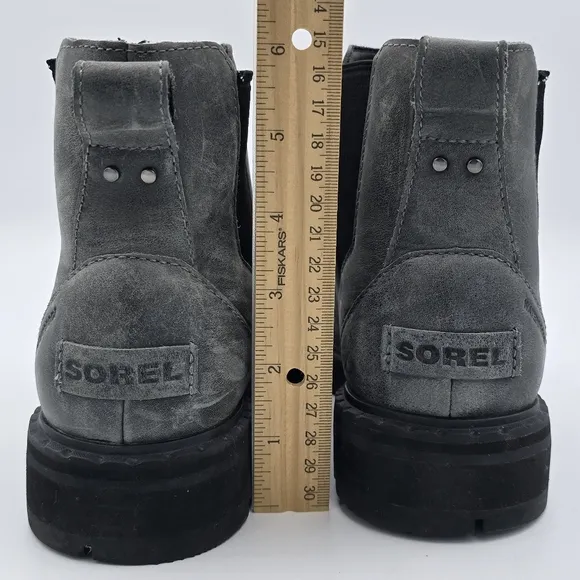 Sorel Lennox Chelsea Waterproof Ankle Rain Boots, Quarry (Grey), Women's 5.5