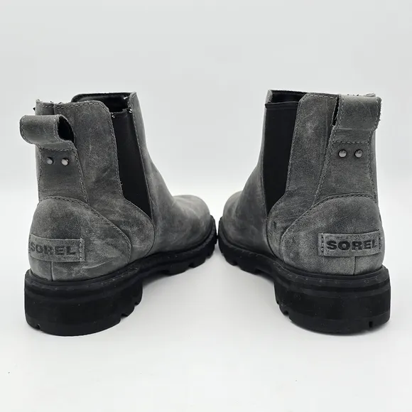 Sorel Lennox Chelsea Waterproof Ankle Rain Boots, Quarry (Grey), Women's 5.5
