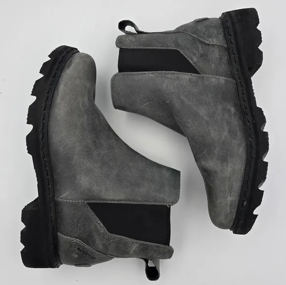 Sorel Lennox Chelsea Waterproof Ankle Rain Boots, Quarry (Grey), Women's 5.5