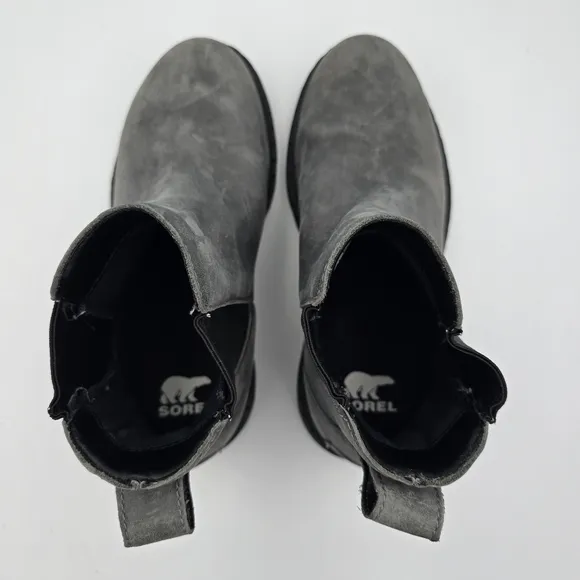 Sorel Lennox Chelsea Waterproof Ankle Rain Boots, Quarry (Grey), Women's 5.5