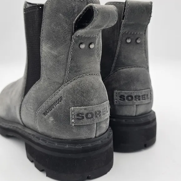 Sorel Lennox Chelsea Waterproof Ankle Rain Boots, Quarry (Grey), Women's 5.5