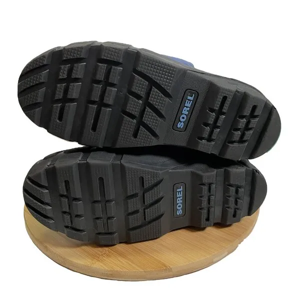 Sorel Men 7 EU 40 Black Blue Snow Winter Boots Insulated Waterproof Bungee