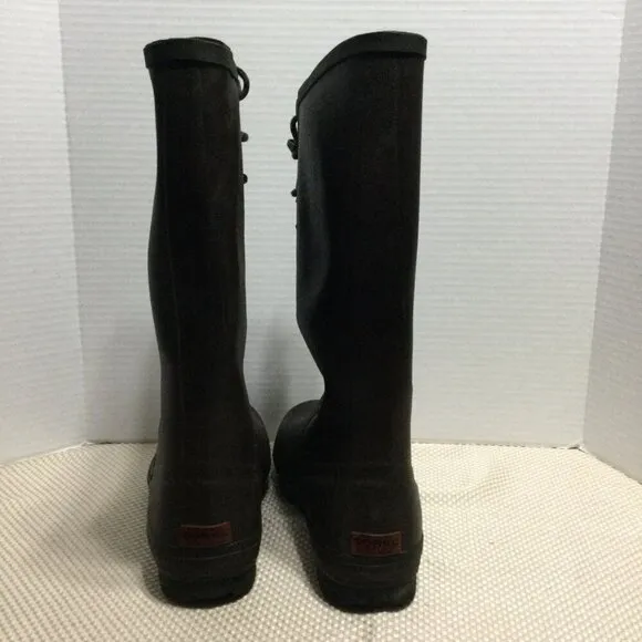 Sorel Mens Brown 100% Synthetic Fiber Lace Up Waterproof Rain Boots Size 11