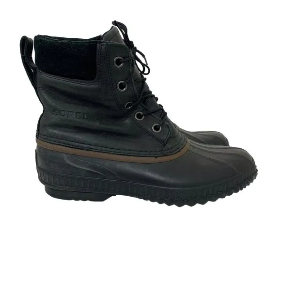 Sorel Men’s Cheyanne Waterproof Lace-up Boots in Black Size 11