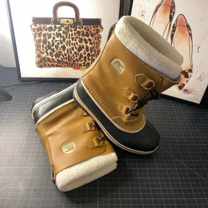 Sorel Men's Manitou Waterproof Winter Insulated faux leather duck boots size 7