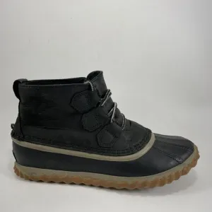 Sorel Out N About Duck Boots Womens Size 6 Ankle Booties Waterproof Rain Black