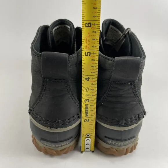 Sorel Out N About Duck Boots Womens Size 6 Ankle Booties Waterproof Rain Black