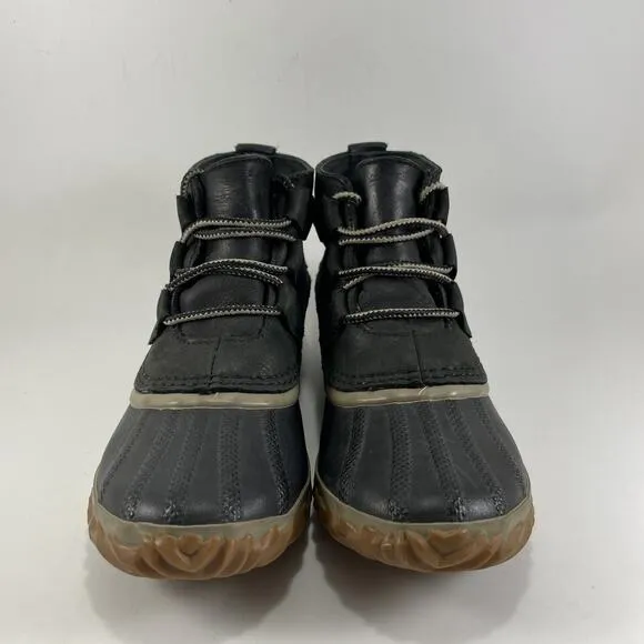 Sorel Out N About Duck Boots Womens Size 6 Ankle Booties Waterproof Rain Black