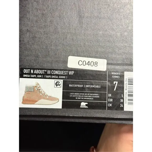Sorel Out N About III Conquest Waterproof Boots Omega Taupe Gum 2 7