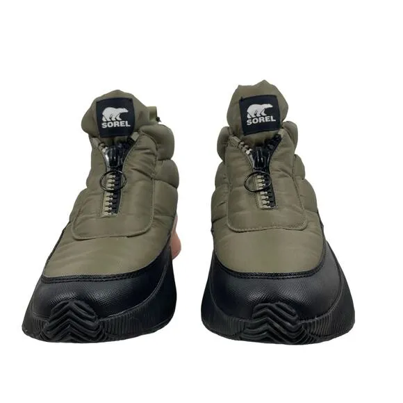 Sorel Out N About III Puffy Zip Boots Waterproof Sage Green Size 11