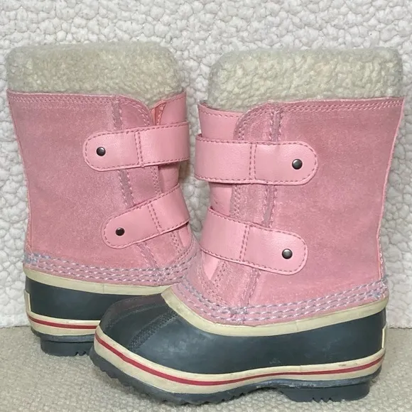 Sorel Pink Yoot Pac Lined Waterproof Insulated Winter Snow Boots Kids Size US C8