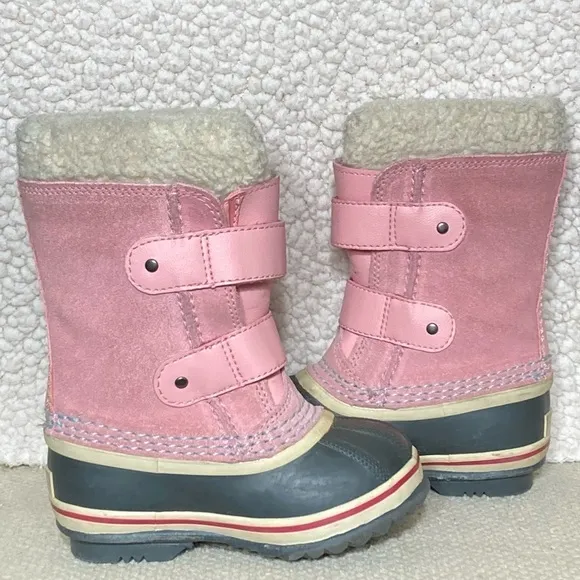 Sorel Pink Yoot Pac Lined Waterproof Insulated Winter Snow Boots Kids Size US C8