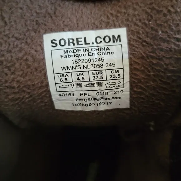 Sorel SLIMPACK II Gray Black Leather Duck Boots Lace Up 6.5 Waterproof Major