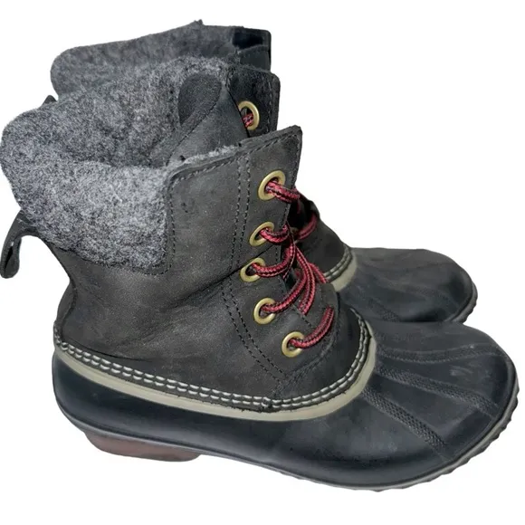 Sorel Slimpack II Lace up Snow-boots Black Size 8.5