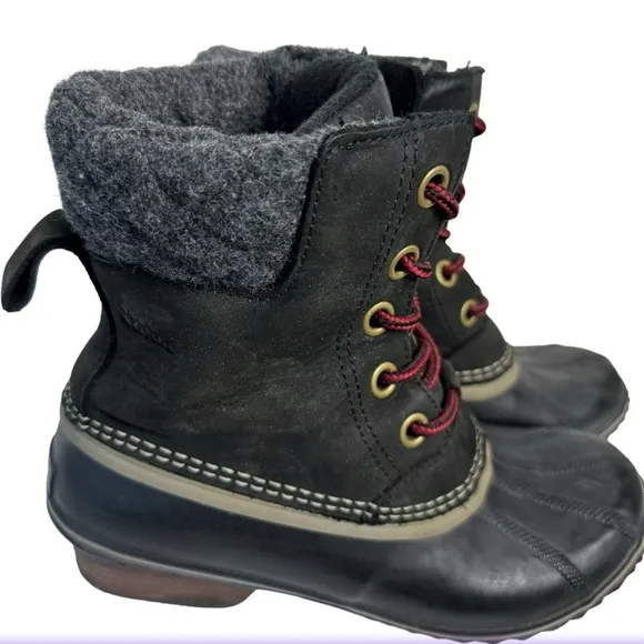 Sorel Slimpack II Lace up Snow-boots Black Size 8.5