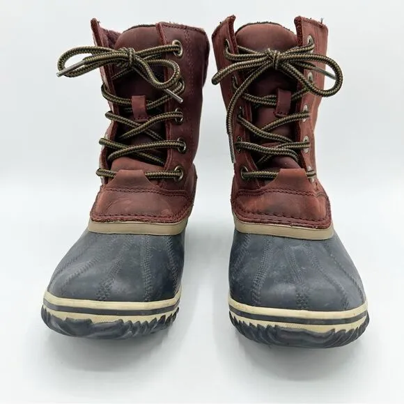 Sorel Slimpack II Waterproof Redwood Snow Boots Sz 6