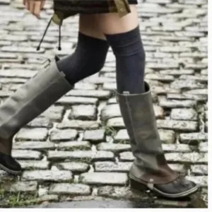 Sorel Slimpack Tall Equestrian Waterproof Rain Boot Shale Gray 9.5 NL2007-051