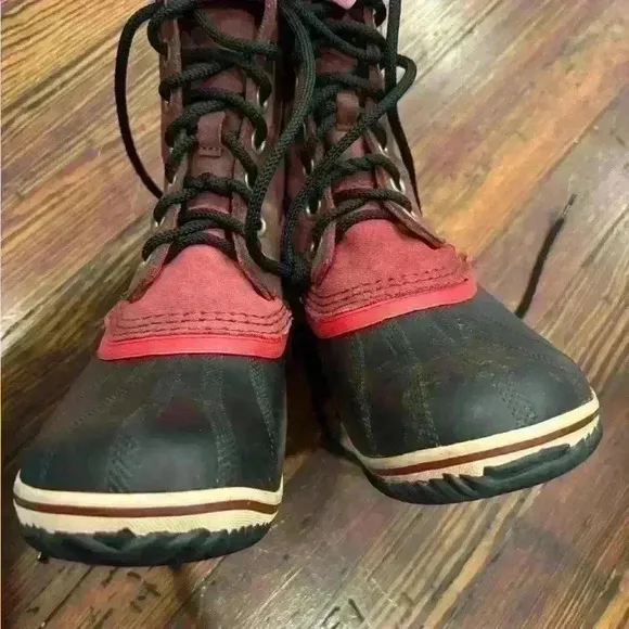 Sorel Slimpack Womens Redwood Candy Apple 1964 Mid Calf Lace Up Boots Size  8