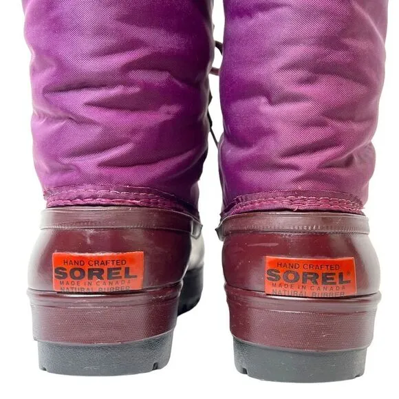 SOREL Snow Boots Insulated Winter Boots in Purple Size 6