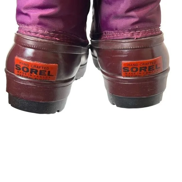 SOREL Snow Boots Insulated Winter Boots in Purple Size 6