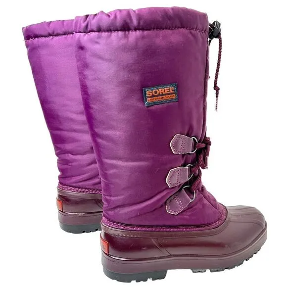 SOREL Snow Boots Insulated Winter Boots in Purple Size 6