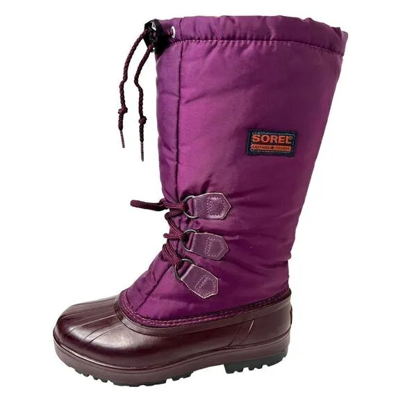 SOREL Snow Boots Insulated Winter Boots in Purple Size 6