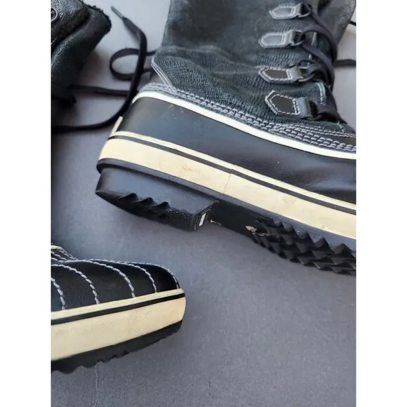Sorel Tall Womens Boots Size 10 Waterproof Black