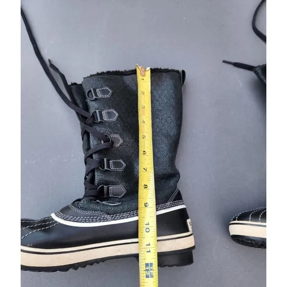 Sorel Tall Womens Boots Size 10 Waterproof Black