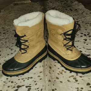 Sorel Tan and Black Men's Rain &amp; Snow Boots