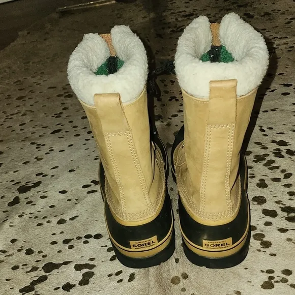 Sorel Tan and Black Men's Rain &amp; Snow Boots