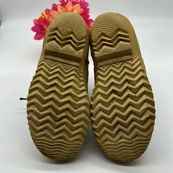 Sorel Tan Leather Faux Fur Warm Winter Boots Size 7 WRB6954K