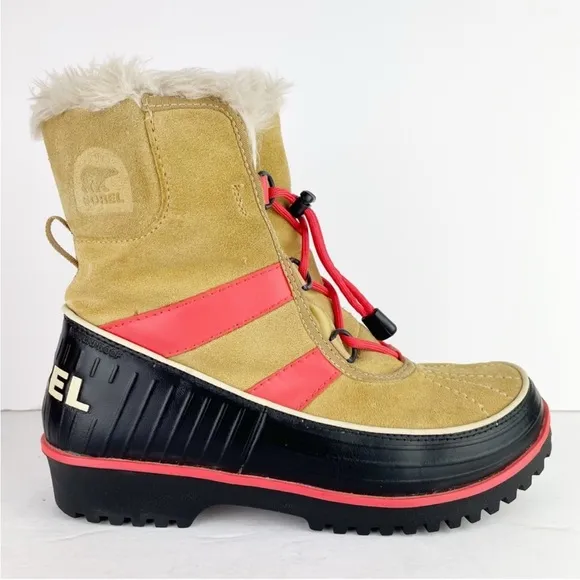 Sorel Tivoli II Waterproof Curry Tan Suede Leather Unisex Winter Rain Snow Boots