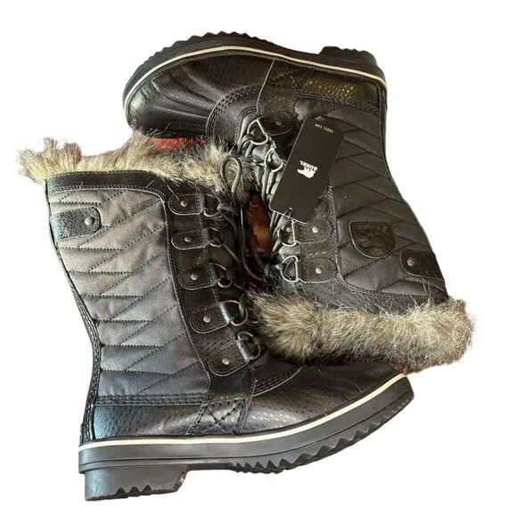 Sorel Tofino II Insulated &amp; Waterproof boots in Black, Stone NWOB  6 1/2