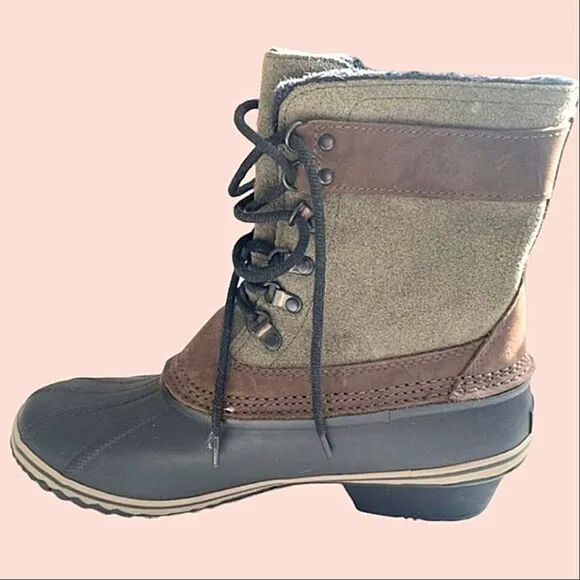 Sorel Unisex Winter Fancy Lace II Boot Waterproof Fleece Lining size 10.5 41.5