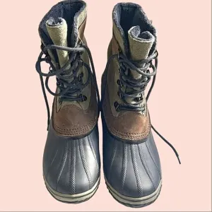 Sorel Unisex Winter Fancy Lace II Boot Waterproof Fleece Lining size 10.5 41.5