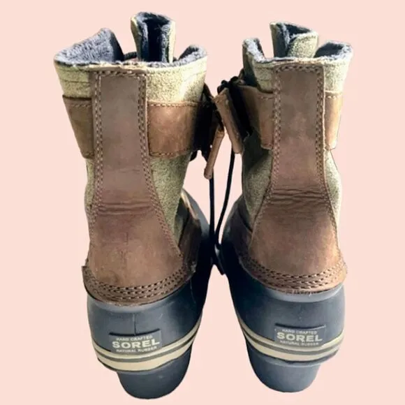 Sorel Unisex Winter Fancy Lace II Boot Waterproof Fleece Lining size 10.5 41.5