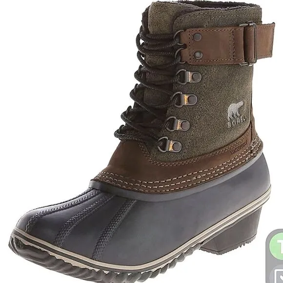 Sorel Unisex Winter Fancy Lace II Boot Waterproof Fleece Lining size 10.5 41.5