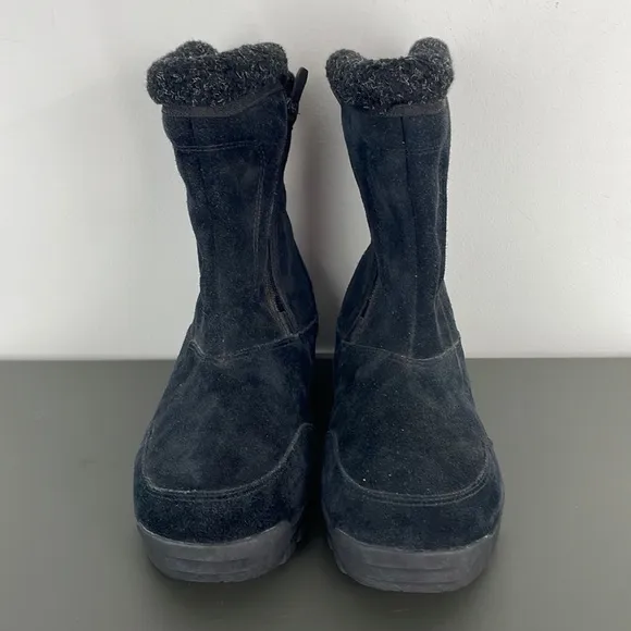 SOREL Waterfall Water Fall Black Waterproof Suede Leather Insulated Boots 10